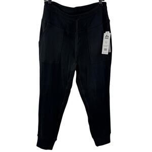 RBX Prime Anywhere Black Cargo Jogger Pants High Rise Drawstring Sz Large L NEW